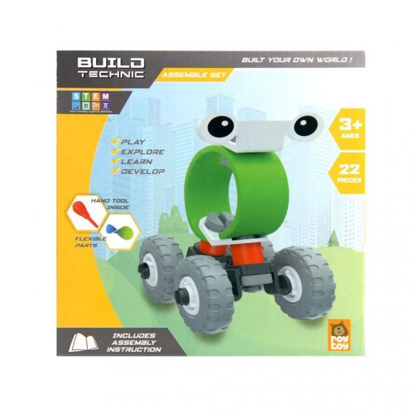 Roy Toy Sök Tak Araçlar 22 Parça KURBAĞA Kendin Yap Oyun Seti 3+ Yaş Üzeri Çocuklar İçin - 3