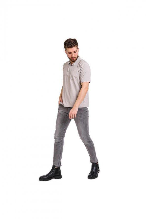 SİMENTİ POLO YAKA RAHAT KALIP CEPLİ TSHİRT ÖZEL ÜRETİM REGULAR FİT - Resim 10