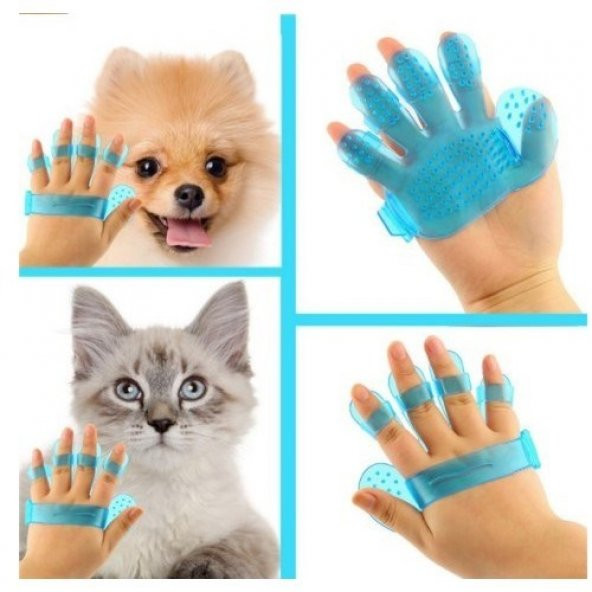 Evcil Hayvan Kedi Köpek Plastik Yıkama Eldiveni Tüy Alıcı Tüy Toparlayıcı Eldiven - 2