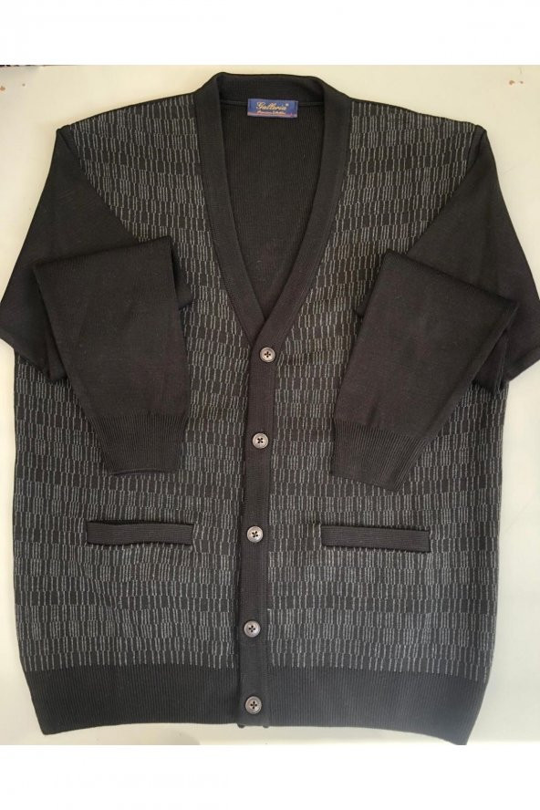 Galeria Çelik Örme Yün Akrilik Düğmeli Cep Detaylı Hırka - 5