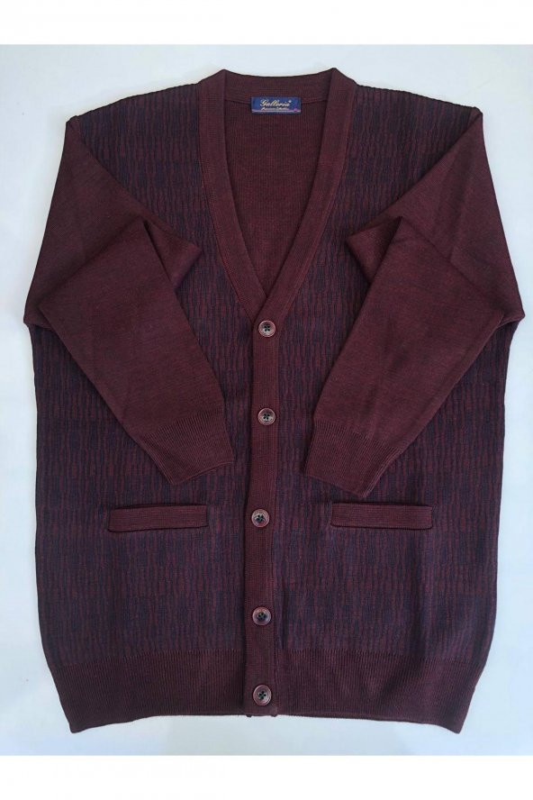 Galeria Çelik Örme Yün Akrilik Düğmeli Cep Detaylı Hırka - 10