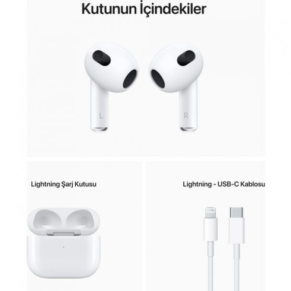 Apple AirPods (3. nesil) ve Lightning Şarj Kutusu Bluetooth Kulaklık MPNY3TU/A - 4