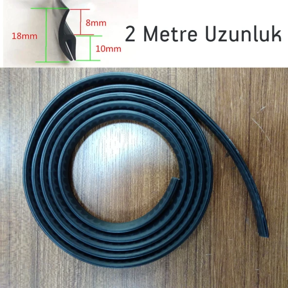 Contacall Ön Cam Dış Panel Mühür Fitili Ön Kaput Su Engelleyici Fitil 2 Metre Siyah Renk - 5