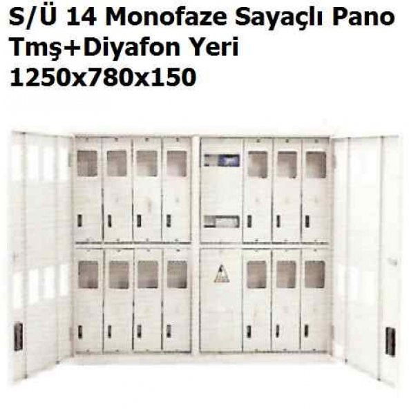 TP Elektrik Sıva Üstü 14 Monofaze Sayaçlı Pano