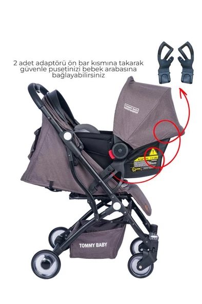 TommyBaby Mia Kabin Travel Bebek Arabası Black Kabin Boy - 4