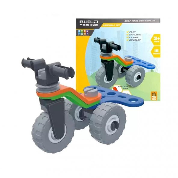 Roy Toy Sök Tak Araçlar 18 Parça SELELİ MOTOR Kendin Yap Oyun Seti 3+ Yaş Üzeri Çocuklar İçin