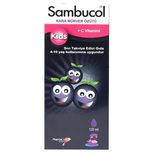 Sambucol Kids Kara Murver Ekstresi Vitamin C 120 ml Şurup