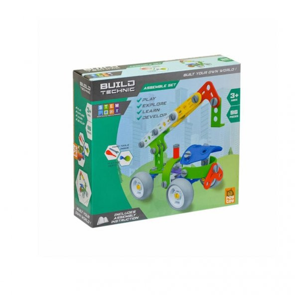 Roy Toy Sök Tak Araçlar 96 Parça VİNÇ Kendin Yap Oyun Seti 3+ Yaş Üzeri Çocuklar İçin - 3