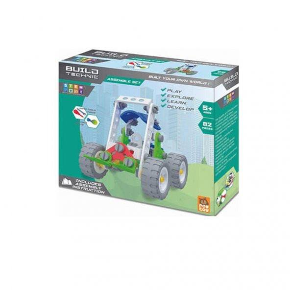 Roy Toy Sök Tak Araçlar 82 Parça FORKLİFT Kendin Yap Oyun Seti 3+ Yaş Üzeri Çocuklar İçin - 2