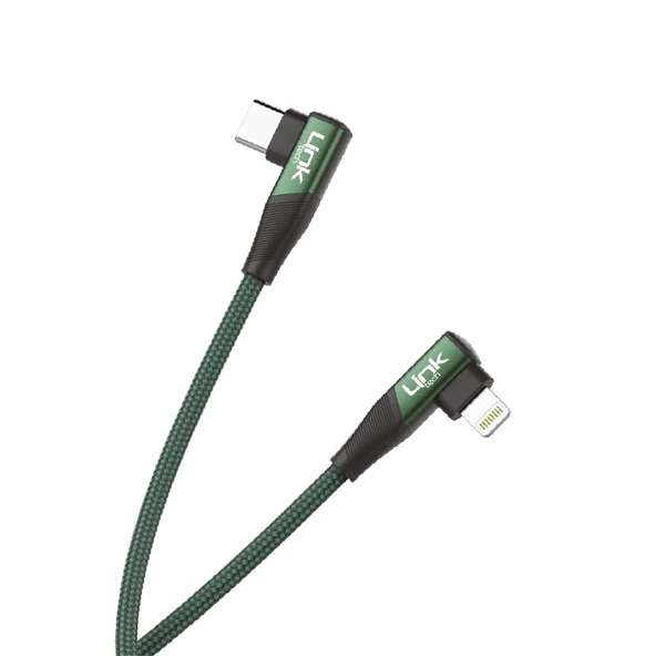 Linktech K596 27W Type-C - Lightning 90 Derece Data/Şarj Kablosu 1.5mt - 6