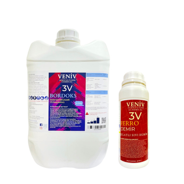 Veniv 3V Bordoks Hazır Bordo Bulamacı 20 Lt + Veniv 3V Ferro Demir 1 Lt Hediye