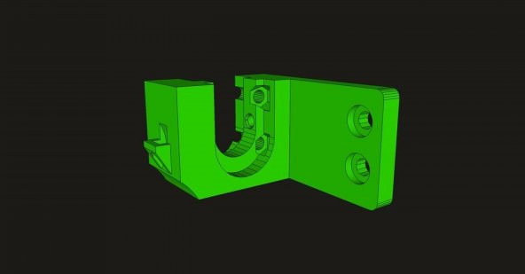 E3D V6 Tarantula Taban - Sensör Montajı (Dahil Yeşil Sensör) Plastik Aparat