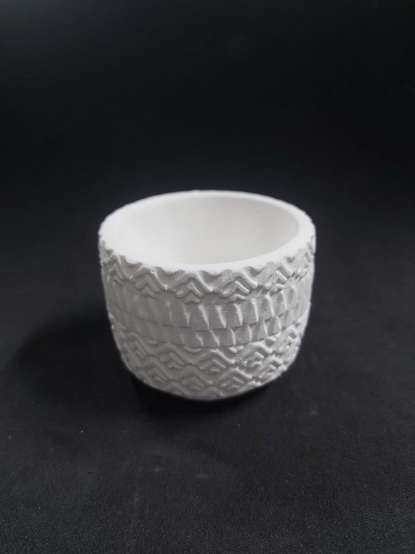 Motifli Saksı 8x6cm