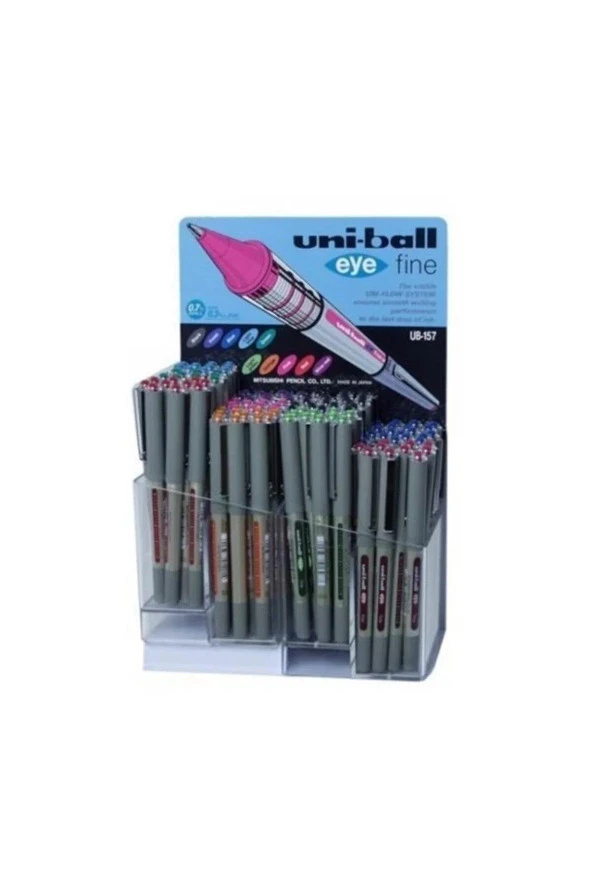 Uni-Ball Roller Kalem Eye Fine Bilye Uç 0.7 MM Karışık Renk (120 Li Paket) ürün görseli
