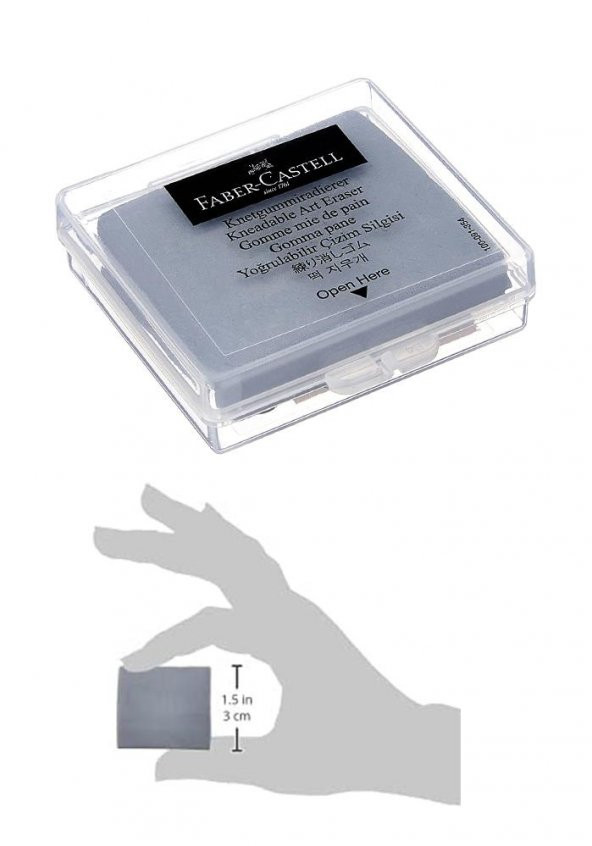 Hamur Silgi Gri Kutulu 1 Paket Faber Hamur Silgi Çizim Silgisi Yoğrulabilir Silgi Plastik Kutulu