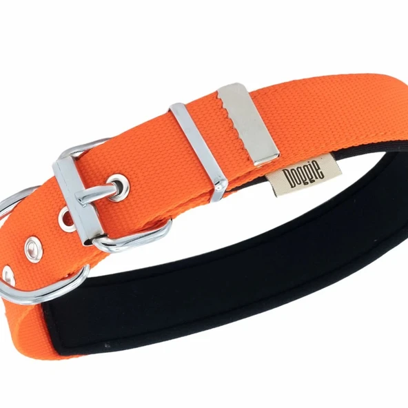 Doggie Konfor Dokuma Boyun Tasması Turuncu 3.0*47-55 cm (DSBT-3010 L) - 2