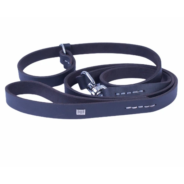 Doggie Yağlı Derili Eğitim Gezdirme Tasması Kahve 1.1*150 cm (YEGT11 S) - 2