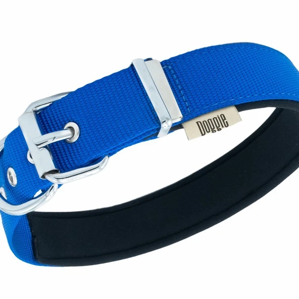 Doggie Konfor Dokuma Kemikli Boyun Tasması Royal Blue 3.0*47-55 cm (DSBT-3062 L) - 2