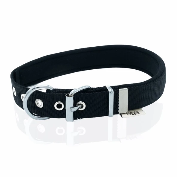 Doggie Konfor Dokuma Kemikli Boyun Tasması Siyah 2.5*37-45 cm(DSBT-2562 M) - 3