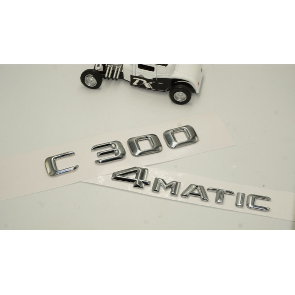 Benz C 300 4Matic Bagaj Krom Metal 3M 3D Yazı Logo - 2
