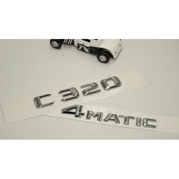 Benz C 320 4Matic Bagaj Krom Metal 3M 3D Yazı Logo - Resim 2