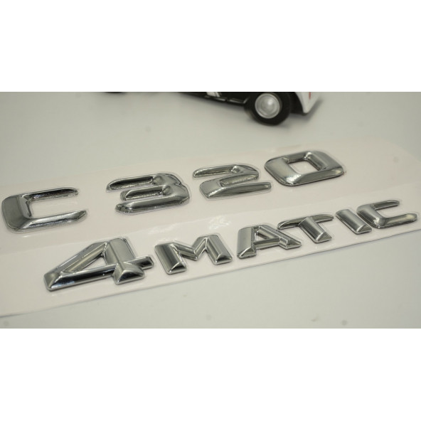 Benz C 320 4Matic Bagaj Krom Metal 3M 3D Yazı Logo - Resim 4