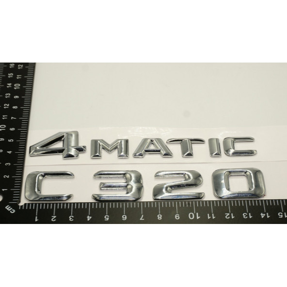 Benz C 320 4Matic Bagaj Krom Metal 3M 3D Yazı Logo - Resim 5