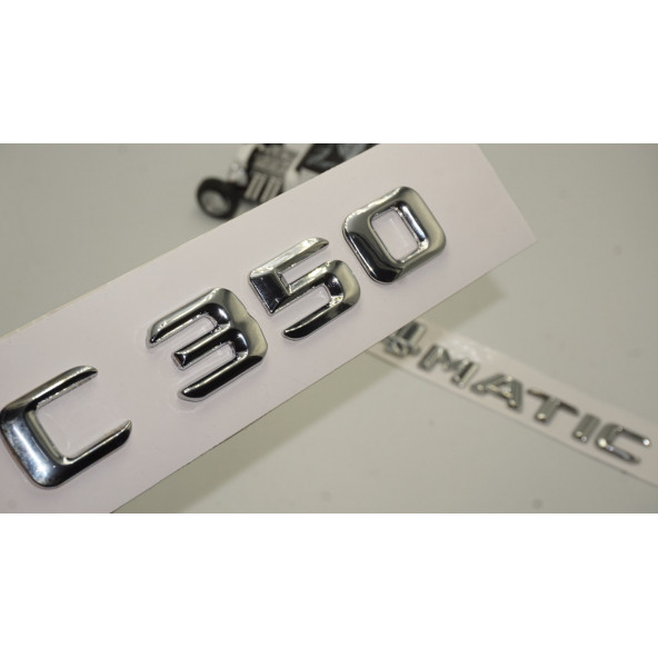 Benz C 350 4Matic Bagaj Krom Metal 3M 3D Yazı Logo
