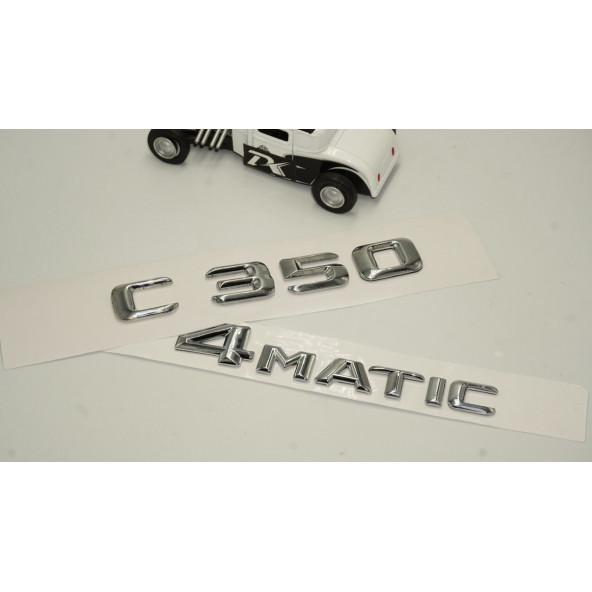Benz C 350 4Matic Bagaj Krom Metal 3M 3D Yazı Logo - Resim 2