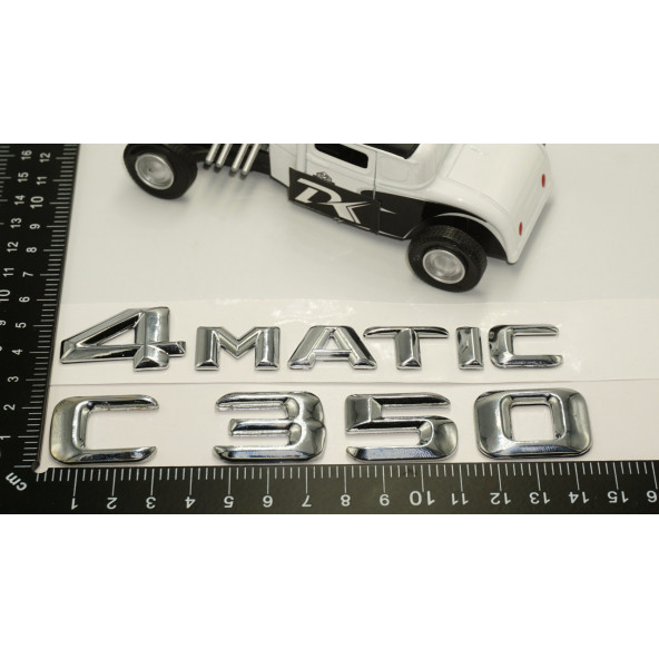 Benz C 350 4Matic Bagaj Krom Metal 3M 3D Yazı Logo - Resim 5