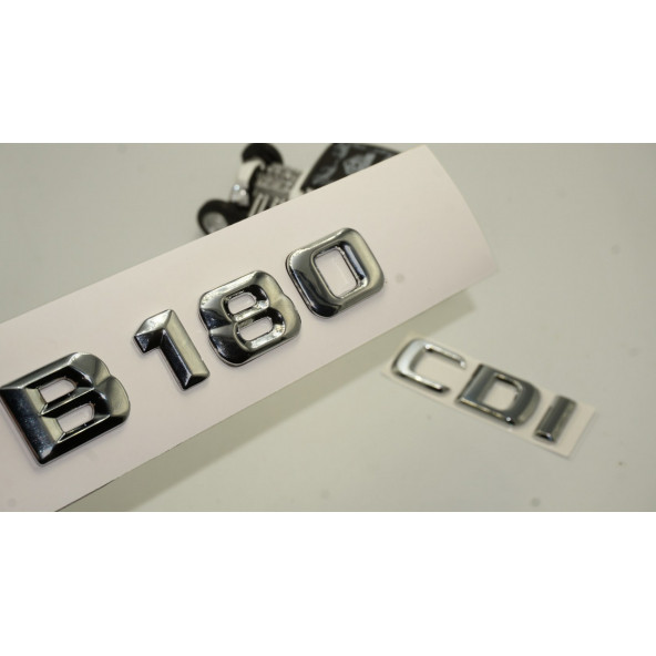 Benz B 180 CDi Bagaj Krom Metal 3M 3D Yazı Logo