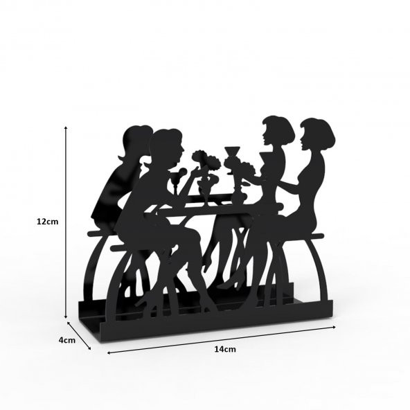 Sohbet Temalı Metal Peçetelik - 2