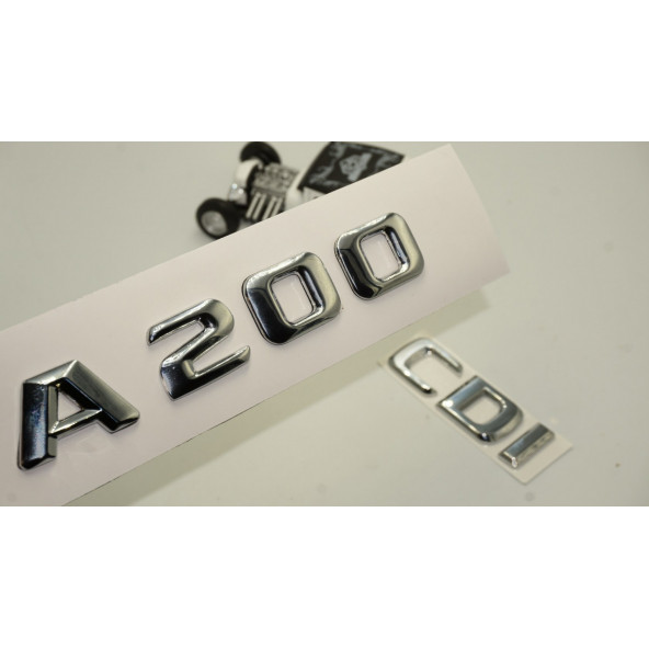 Benz A 200 CDi Bagaj Krom Metal 3M 3D Yazı Logo ürün görseli 1
