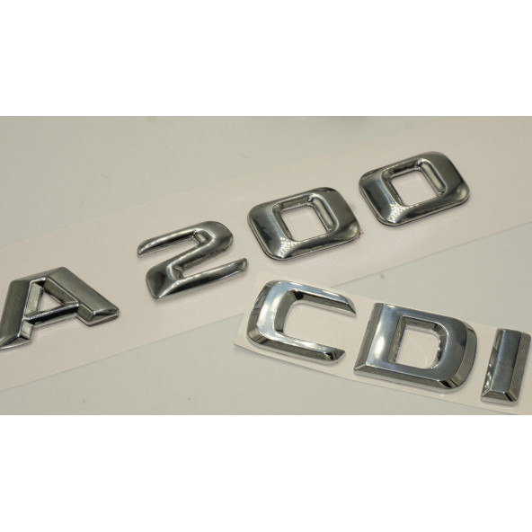 Benz A 200 CDi Bagaj Krom Metal 3M 3D Yazı Logo - Resim 3