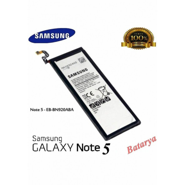 Samsung Galaxy Note 5 Batarya Eb-Bn920Aba Uyumlu Yedek Batarya