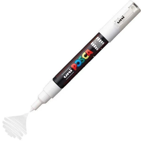 Uni-Ball Markör Boyama Posca Su Bazlı Poster 0.7 MM Beyaz (6 Lı Paket) ürün görseli 1