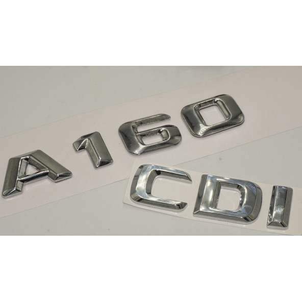 Benz A 160 CDi Bagaj Krom Metal 3M 3D Yazı Logo - Resim 3