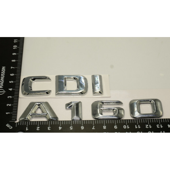 Benz A 160 CDi Bagaj Krom Metal 3M 3D Yazı Logo - Resim 5