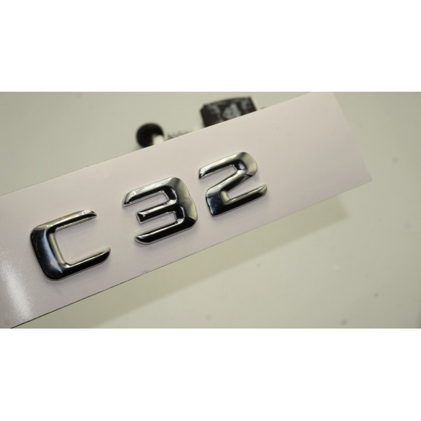 Benz C32 Bagaj Krom Metal 3M 3D Yazı Logo