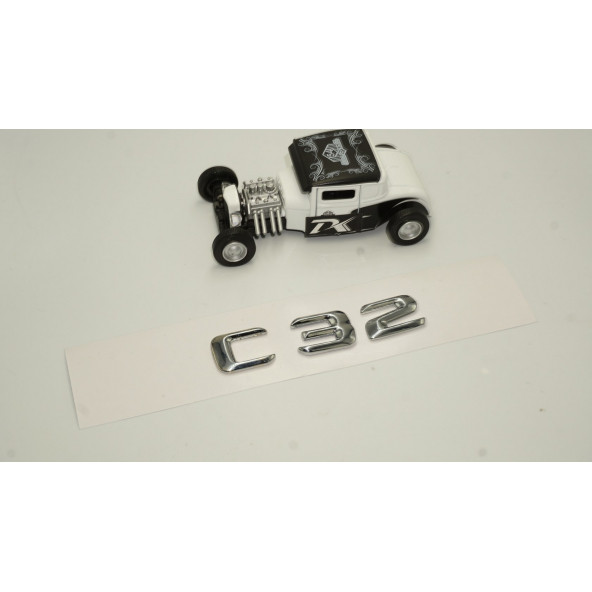 Benz C32 Bagaj Krom Metal 3M 3D Yazı Logo - 2