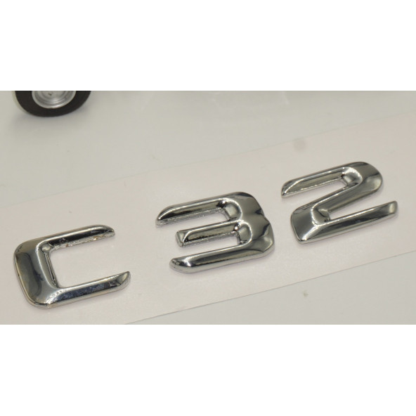 Benz C32 Bagaj Krom Metal 3M 3D Yazı Logo - 3