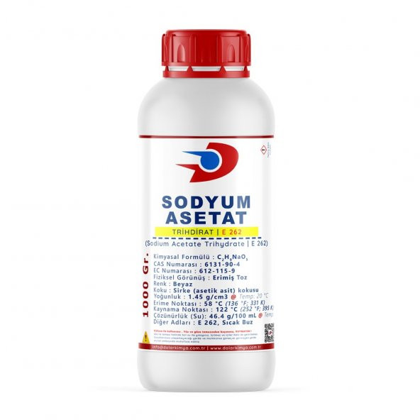 Dolar Kimya Sodyum Asetat Trihidrat (E 262) - 1 Kg