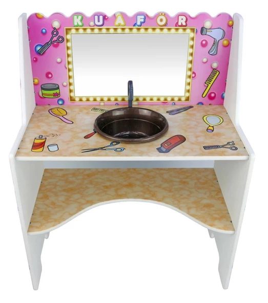 AHŞAP MİNİ KUAFÖR KÖŞESİ