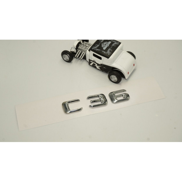Benz C36 Bagaj Krom Metal 3M 3D Yazı Logo - Resim 2