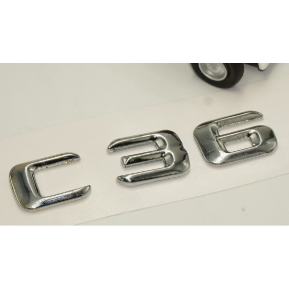 Benz C36 Bagaj Krom Metal 3M 3D Yazı Logo - Resim 3
