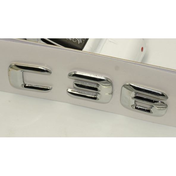 Benz C36 Bagaj Krom Metal 3M 3D Yazı Logo - Resim 4
