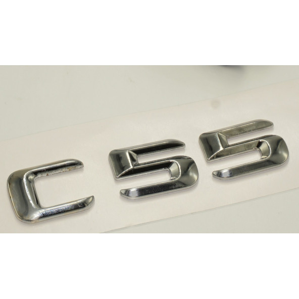 Benz C55 Bagaj Krom Metal 3M 3D Yazı Logo - 3