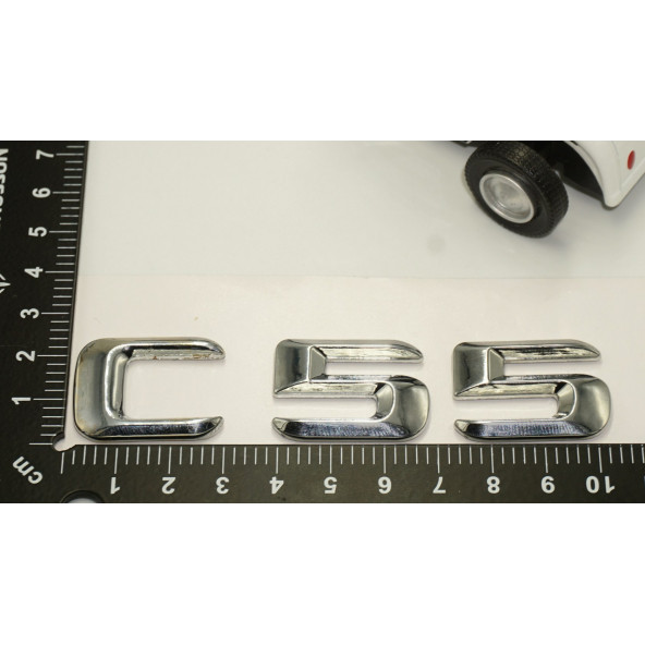 Benz C55 Bagaj Krom Metal 3M 3D Yazı Logo - 5