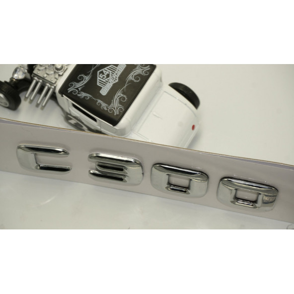 Benz C 300 Bagaj Krom Metal 3M 3D Yazı Logo - 4