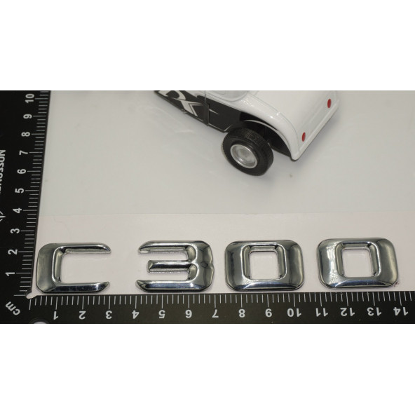 Benz C 300 Bagaj Krom Metal 3M 3D Yazı Logo - 5